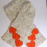 Crochet Scarf In Fleck Acr..